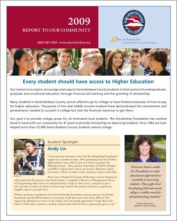 Every student should have access to Higher Education - Scholarship ...