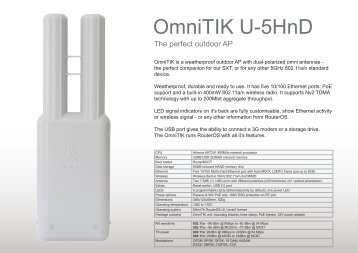 omnitik u-5hnd Brochure Mikrotik - mstream.com.ua