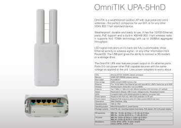 omnitik-upa-5hnd Brochure Mikrotik - mstream.com.ua