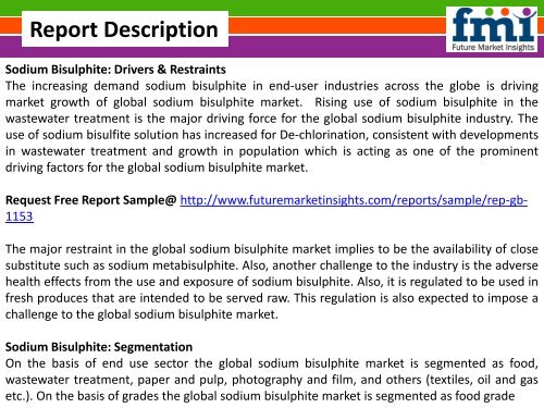 Global Sodium Bisulphite Market