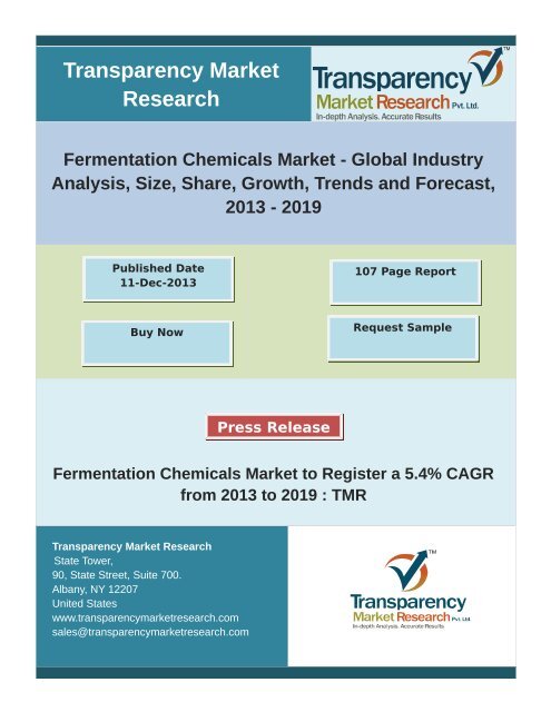 Fermentation Chemicals Market