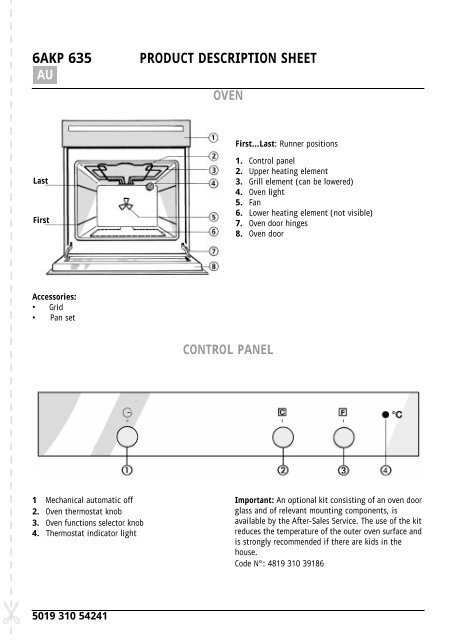 Kitchenaid 6 Akp 635 Ix Oven 6 Akp 635 Ix Oven En