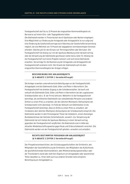 4. Gesellschaftsvertrag der GSP II EDELMETALLE GmbH & Co ... - L'or