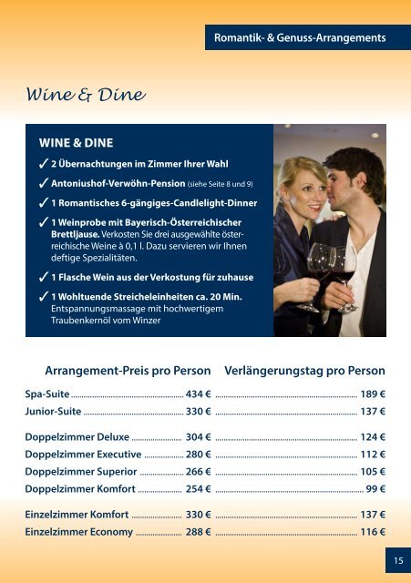 Hotel Antoniushof Preisliste 2016