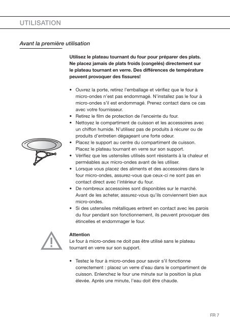 KitchenAid MA3611F/A02 - Microwave - MA3611F/A02 - Microwave DE (859116012900) Mode d'emploi