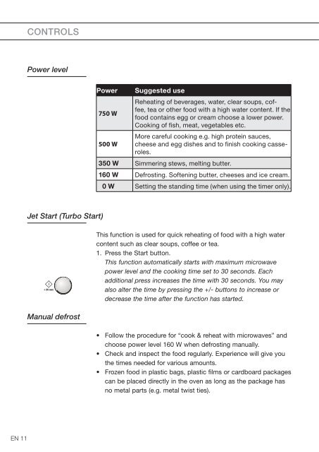 KitchenAid MA3611F/A02 - Microwave - MA3611F/A02 - Microwave FR (859116012900) Mode d'emploi