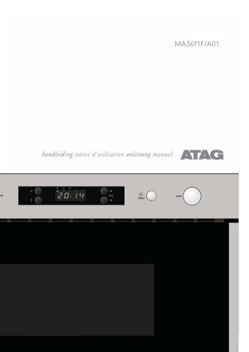 KitchenAid MA3611F/A02 - Microwave - MA3611F/A02 - Microwave NL (859116012900) Mode d'emploi