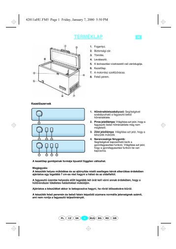 KitchenAid ZC 265 - Freezer - ZC 265 - Freezer HU (850793910010) Guide de consultation rapide