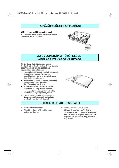 KitchenAid 200 193 05 - Hob - 200 193 05 - Hob HU (854146410000) Mode d'emploi