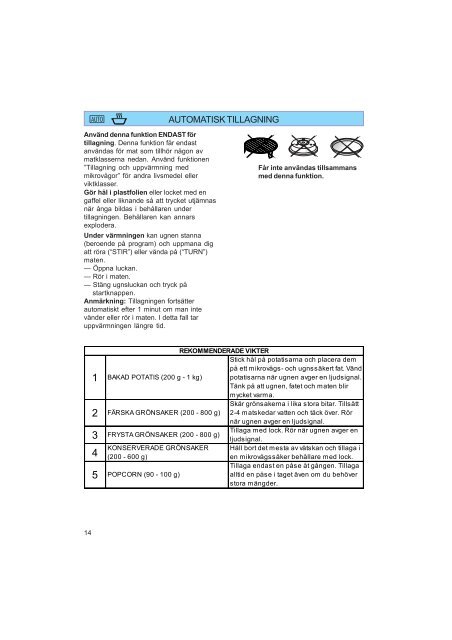 KitchenAid JT 355 alu - Microwave - JT 355 alu - Microwave SV (858735599640) Mode d'emploi