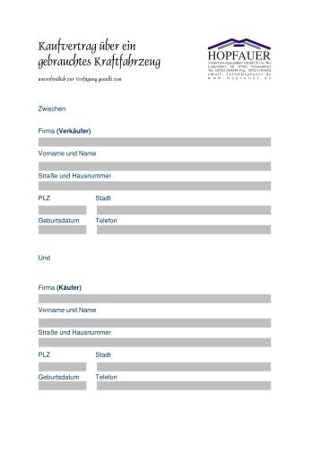 Info - Kaufvertrag ueber ein Kraftfahrzeug.pdf - Hopfauer ...