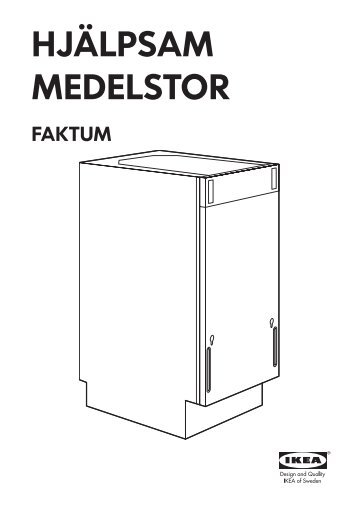 Ikea MEDELSTOR lave-vaisselle encastrable - 80299360 - Plan(s) de montage