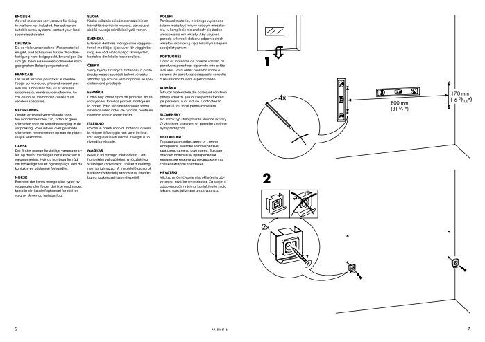 Ikea LUNDAMO miroir - 00251852 - Plan(s) de montage