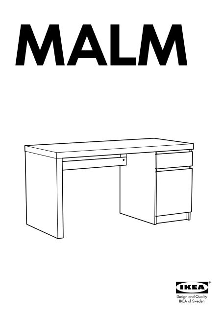 Ikea MALM Bureau - 00214157 - Plan(s) de montage