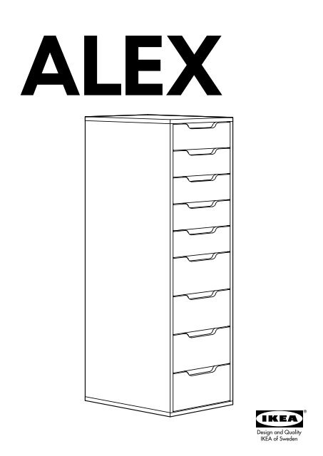 Ikea ALEX caisson 9 tiroirs - 50192822 - Plan(s) de montage