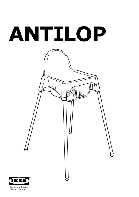 Ikea ANTILOP chaise haute avec ceinture - S89041709 - Plan(s) de montage
