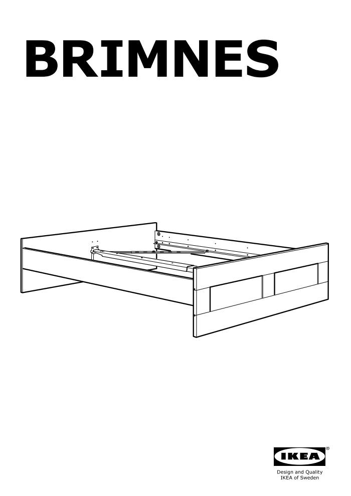 Ikea BRIMNES Cadre De Lit - S59902922 - Plan(s) de montage