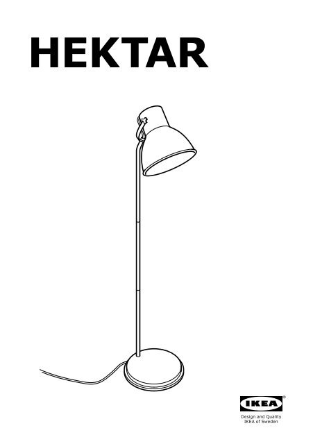 Ikea HEKTAR Lampadaire - 10293347 - Plan(s) de montage