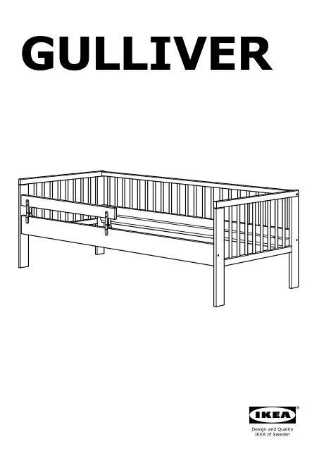 Ikea GULLIVER cadre lit+sommier lattes - S29887447 - Plan(s) de montage