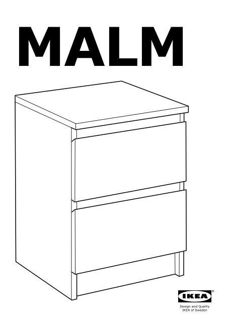 Ikea MALM Commode 2 Tiroirs - 80214549 - Plan(s) de montage