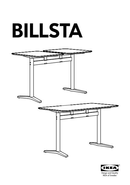 Ikea BILLSTA table - S59831473 - Plan(s) de montage