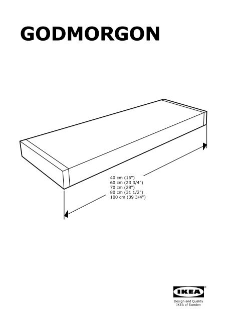 Ikea GODMORGON &amp;eacute;clairage d'&amp;eacute;l&amp;eacute;ment/mural  &amp;agrave; LED - 10250913 - Plan(s) de montage
