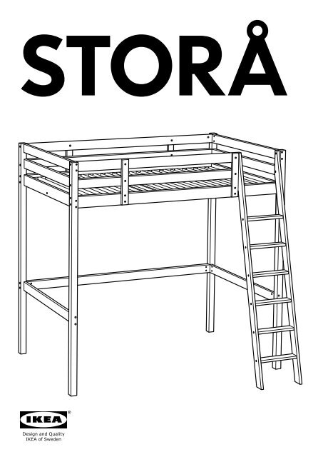 Ikea STOR&amp;Aring; structure lit mezzanine - 00160866 - Plan(s) de montage