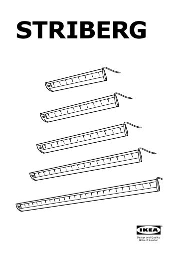 Ikea STRIBERG baguette lumineuse LED - 10277125 - Plan(s) de montage