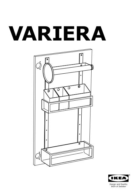 Ikea VARIERA Rangement Porte - 30241786 - Plan(s) de montage