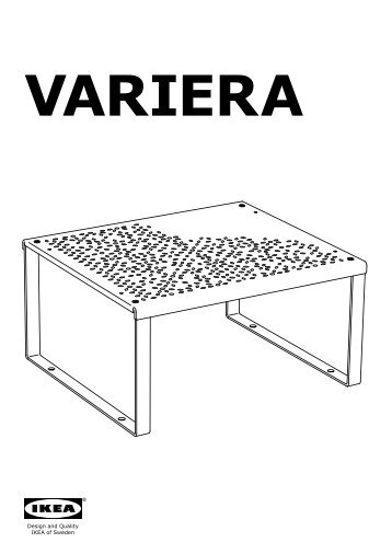 Ikea VARIERA Demi-&eacute;Tag&egrave;Re - 60136623 - Plan(s) de montage