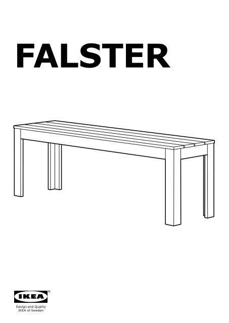 Ikea FALSTER Table+2 Chaises+banc, Ext - S19898451 - Plan(s) de montage
