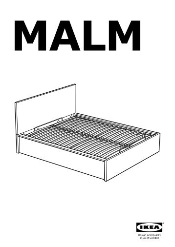 Ikea MALM Cadre Lit Coffre - 10249868 - Plan(s) de montage