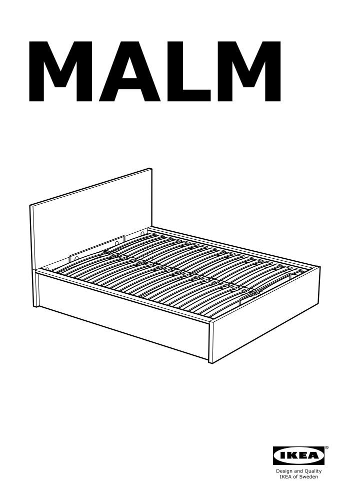 Ikea MALM Cadre Lit Coffre - 10249868 - Plan(s) de montage