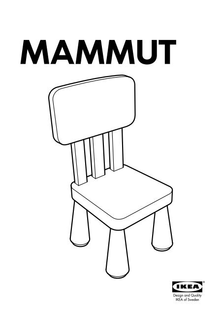 Ikea MAMMUT Chaise Enfant - 50267558 - Plan(s) de montage