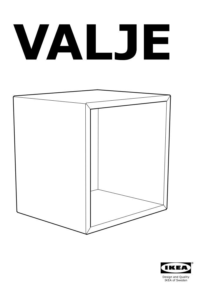 Ikea VALJE Armoire Murale - S69046595 - Plan(s) de montage