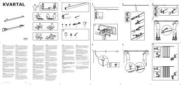 Ikea KVARTAL Rail Pour Rideau, Simple - 00079362 - Plan(s) de montage