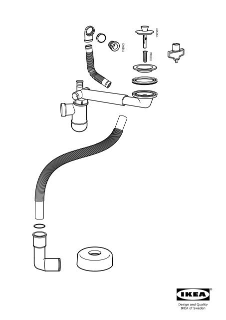 Ikea HEMNES / ODENSVIK Meuble Lavabo 2tir - S19903103 - Plan(s) de montage