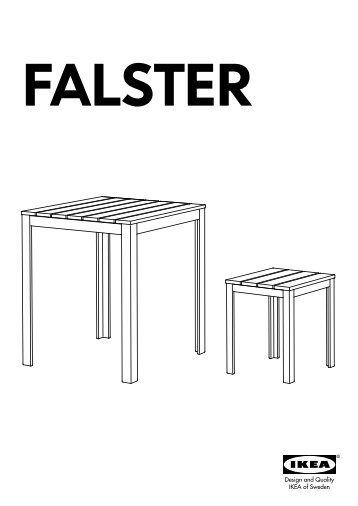 Ikea FALSTER table, extÃ©rieur - 60209619 - Plan(s) de montage