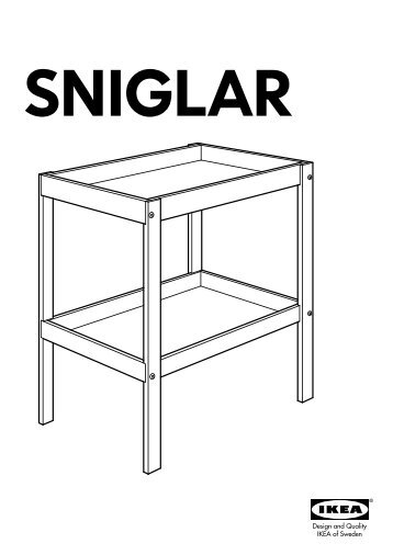 Ikea SNIGLAR Table &agrave; Langer - 20045205 - Plan(s) de montage