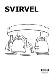 Ikea SVIRVEL plafonnier 5 spots - 00304493 - Plan(s) de montage