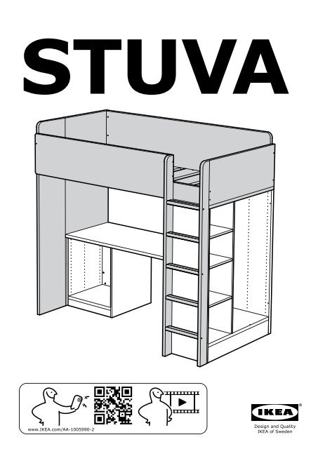 Ikea STUVA combi lit mezz+4 tir/2 ptes - S89028543 - Plan(s) de montage
