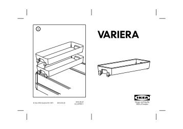 Ikea VARIERA Bo&icirc;Te - 10226051 - Plan(s) de montage