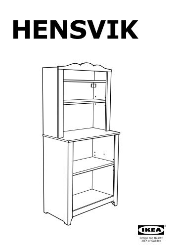 Ikea HENSVIK table Ã  langer/rangement - S29828090 - Plan(s) de montage