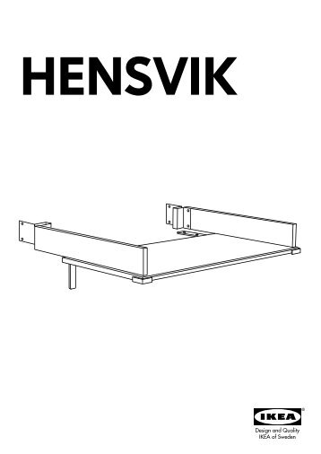 Ikea HENSVIK table Ã  langer/rangement - S29828090 - Plan(s) de montage