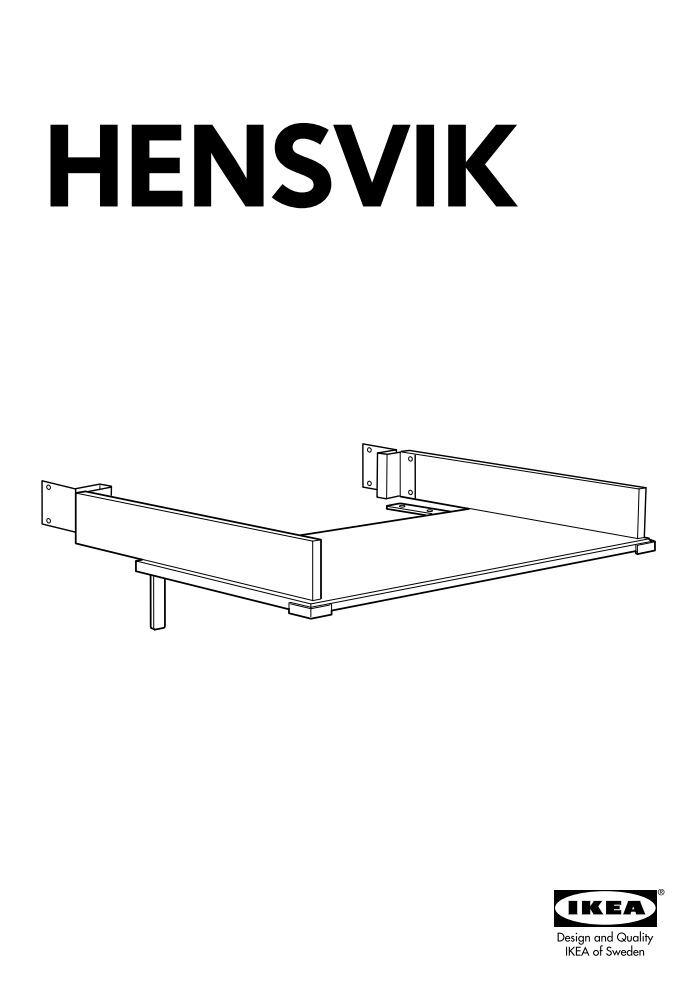 Ikea HENSVIK table &agrave; langer/rangement - S29828090 - Plan(s) de  montage