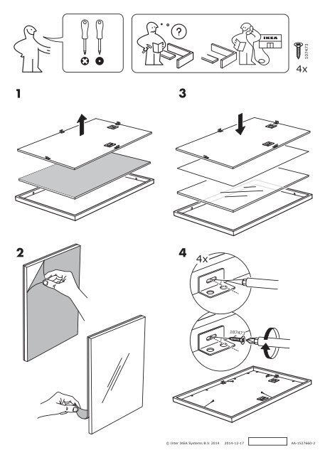 Ikea RIBBA Cadre - 10301620 - Plan(s) de montage