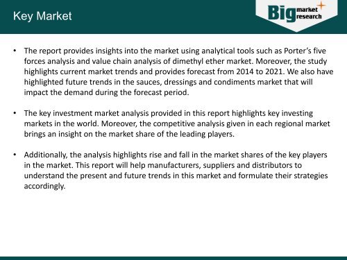 Sauces, Dressings and Condiments Global Market: Insights, Market Size, Share, Growth, Trends Analysis and Forecast to 2021