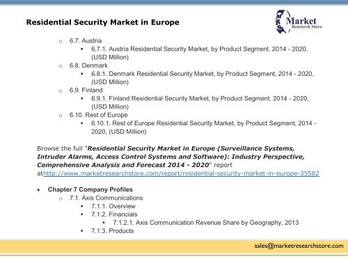 Residential Security Market in Europe