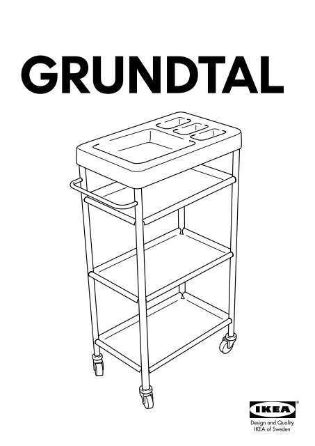 Ikea GRUNDTAL Chariot - 60171433 - Plan(s) de montage