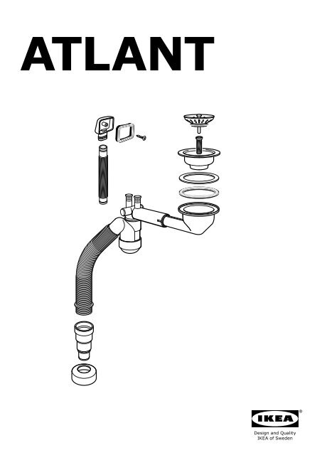 Ikea ATLANT bonde/siphon 1 bac - 20215523 - Plan(s) de montage